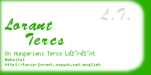 lorant tercs business card